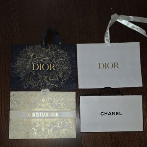 bundle of Dior and Chanel Gift Bags